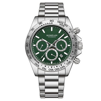 Kompass ChronoRace Silver Green
