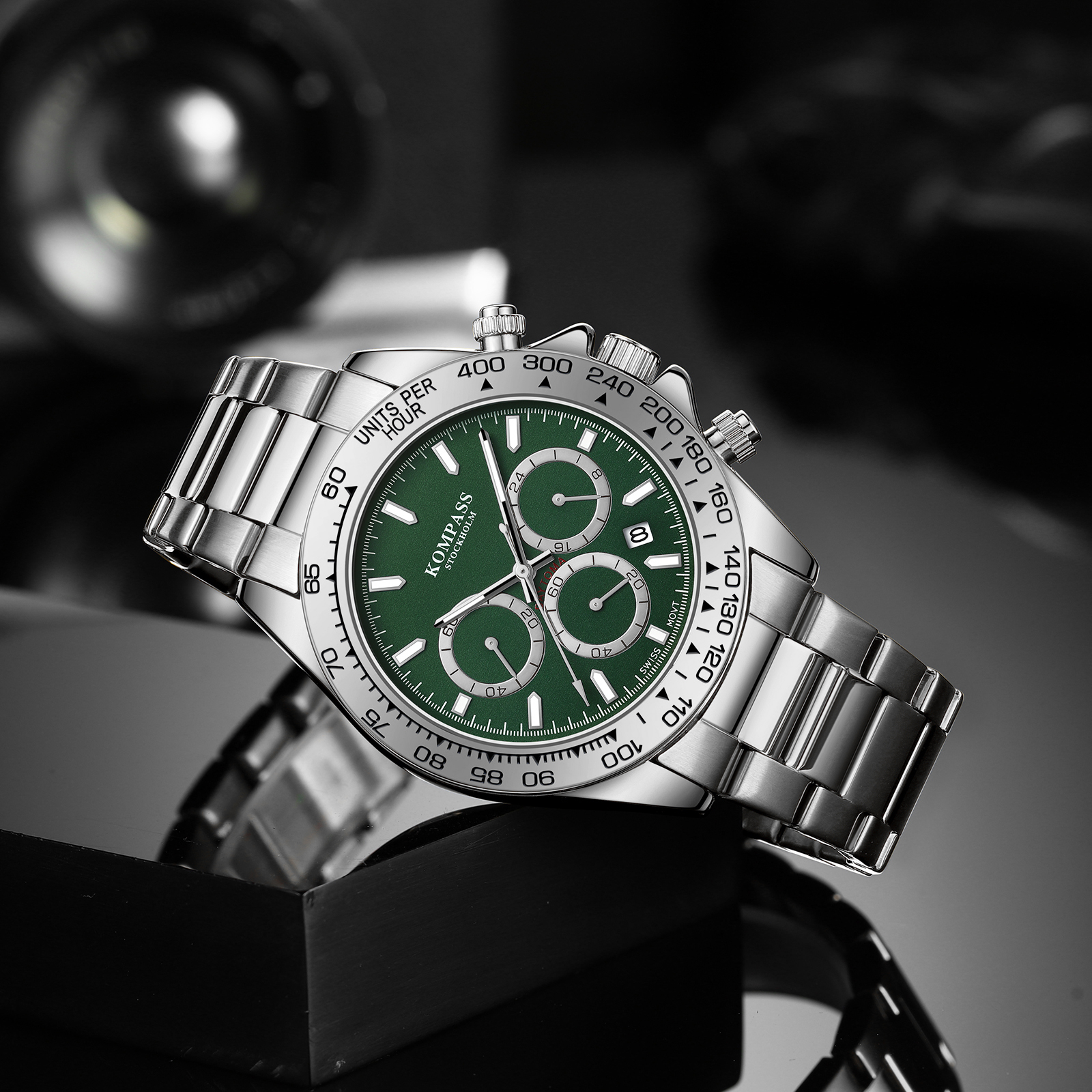 Kompass ChronoRace Silver Green - 4