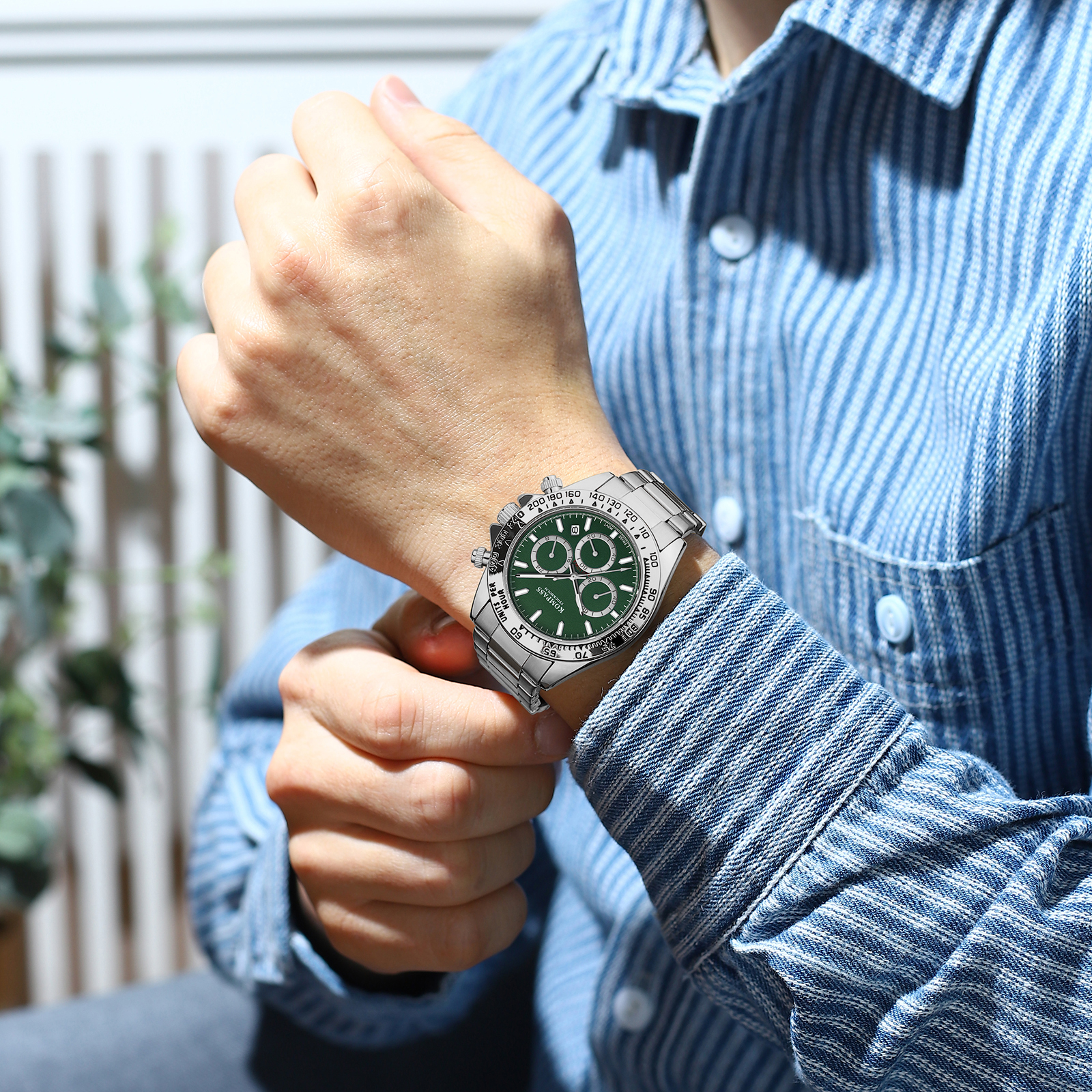 Kompass ChronoRace Silver Green - 7