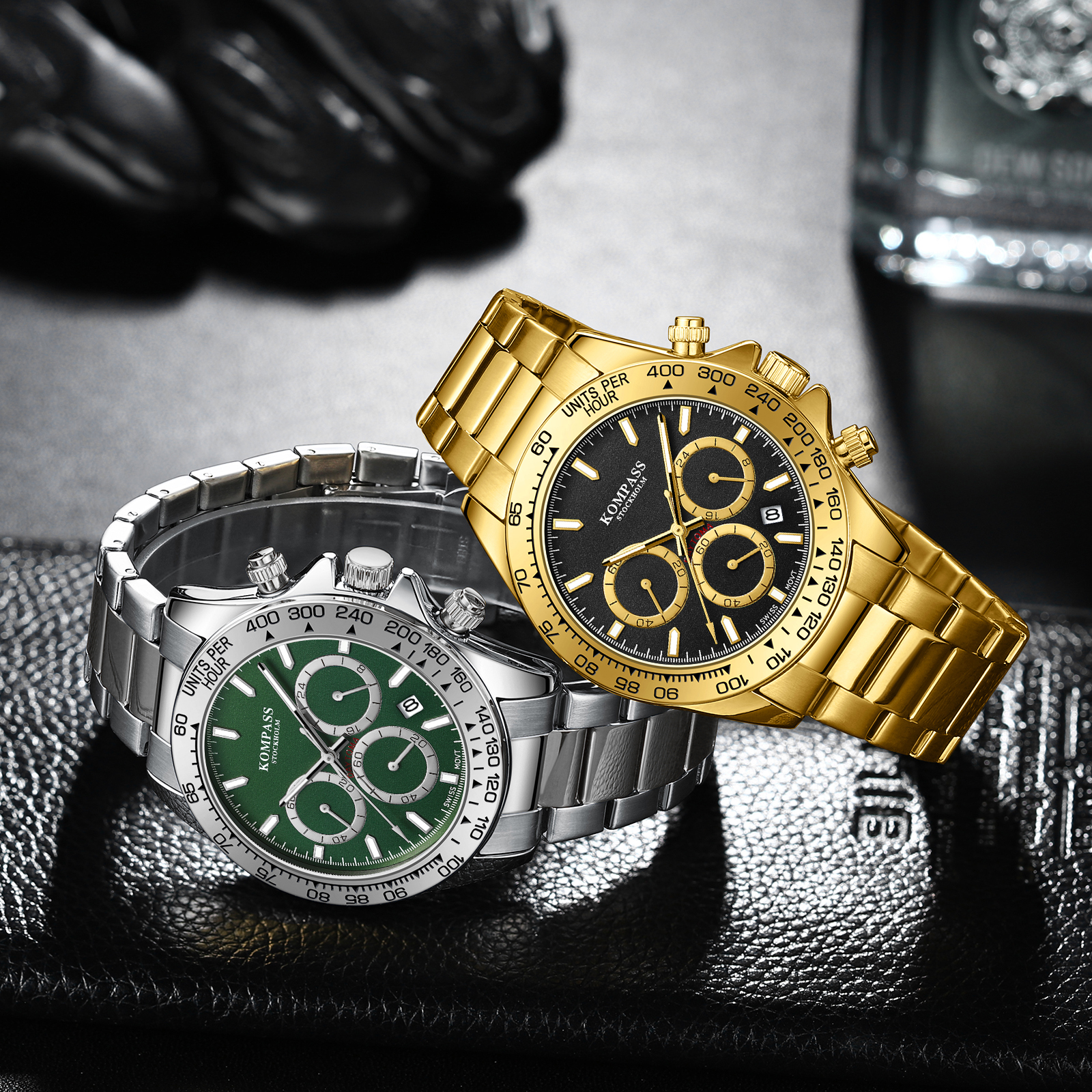 Kompass ChronoRace Silver Green - 9
