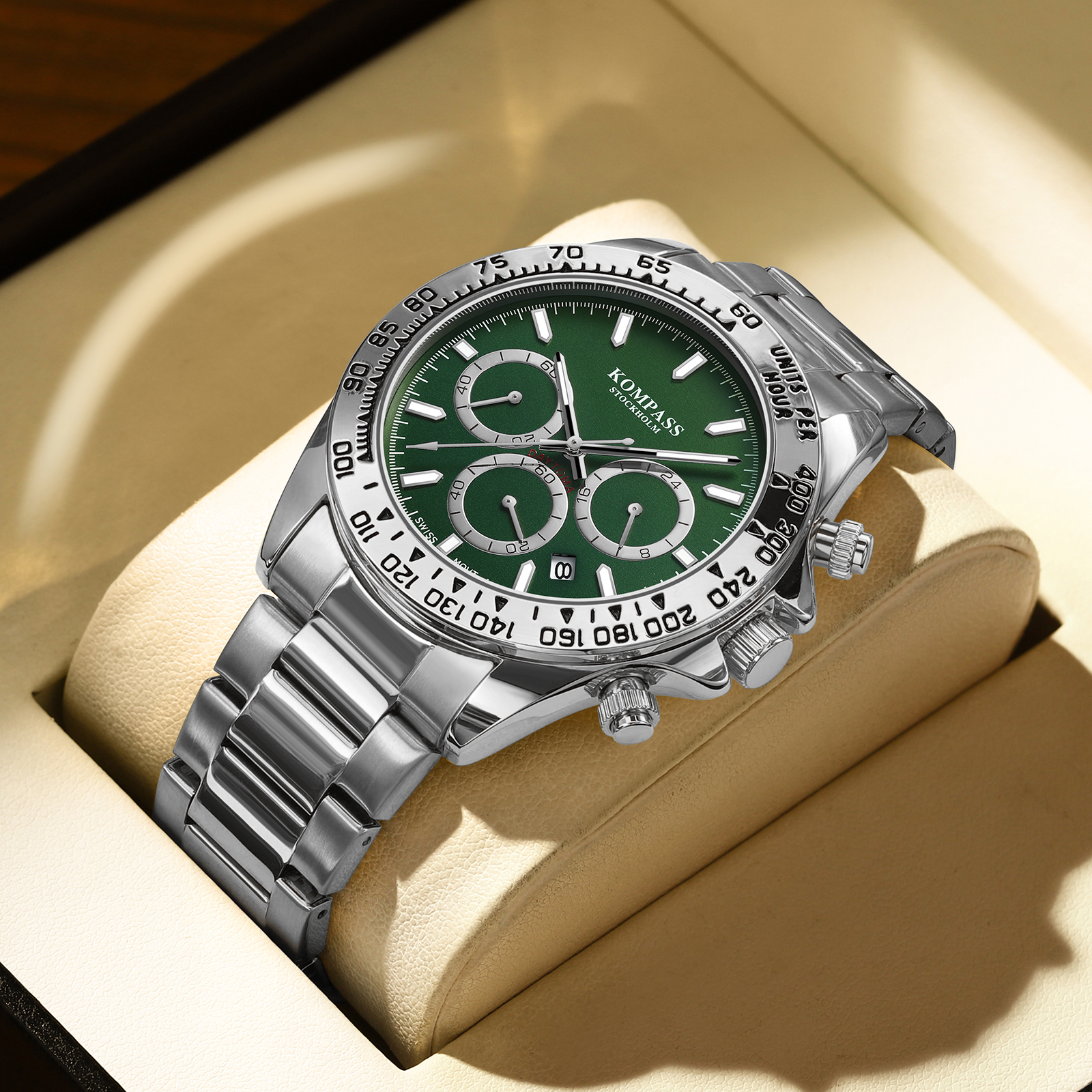Kompass ChronoRace Silver Green - 5