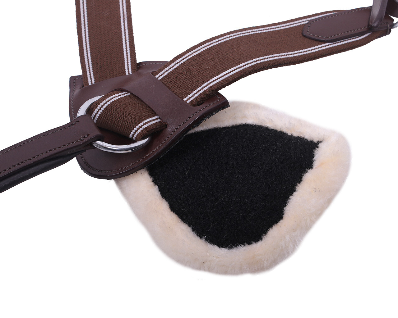 QHP Ontario Breastplate - Brown - Faux fur lining