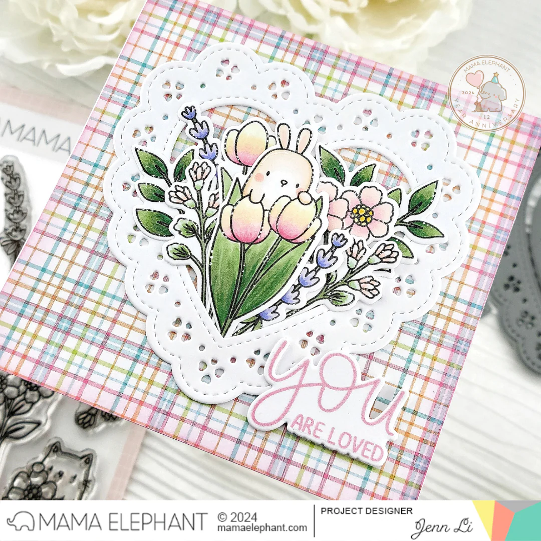  MAMA ELEPHANT-BUILD A BOUQUET STAMP & DIE SET - 3