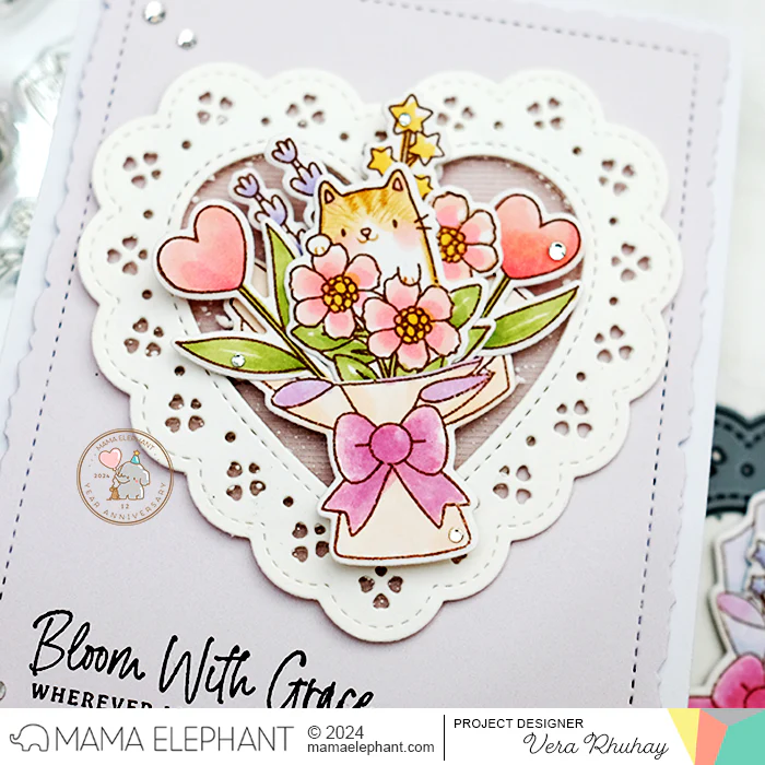  MAMA ELEPHANT-BUILD A BOUQUET STAMP & DIE SET - 5