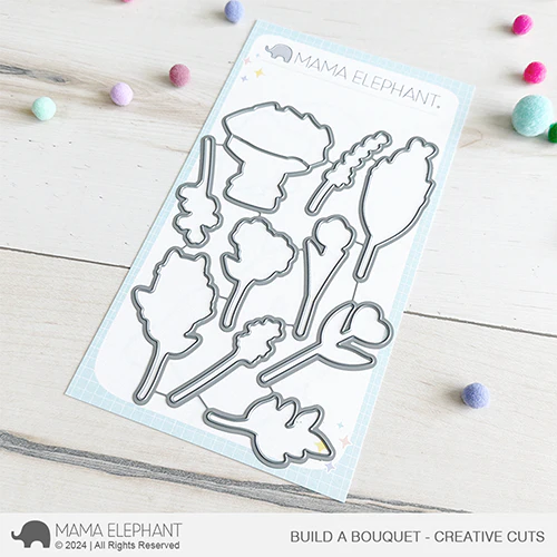  MAMA ELEPHANT-BUILD A BOUQUET STAMP & DIE SET - 2