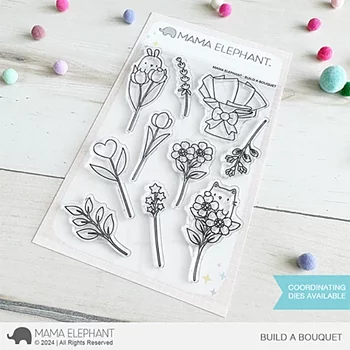  MAMA ELEPHANT-BUILD A BOUQUET STAMP & DIE SET