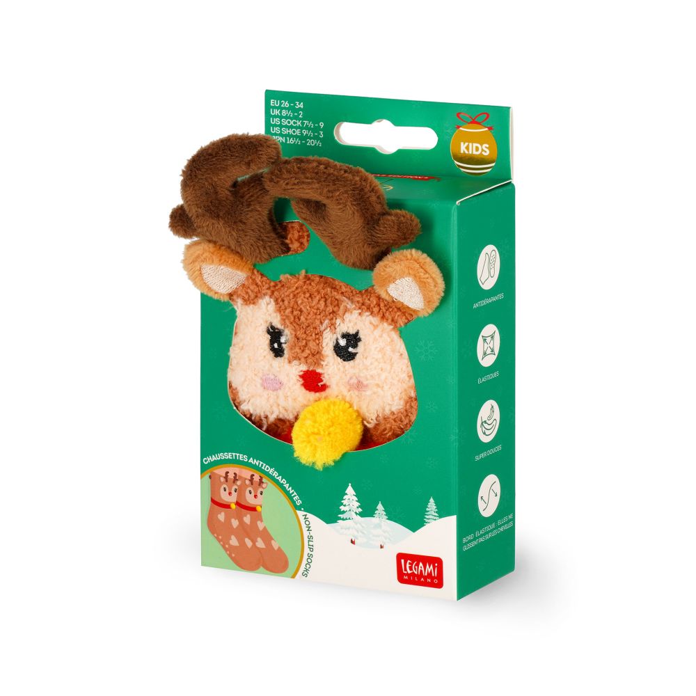 It´s a match, non slip socks, Reindeer (børn) - 5