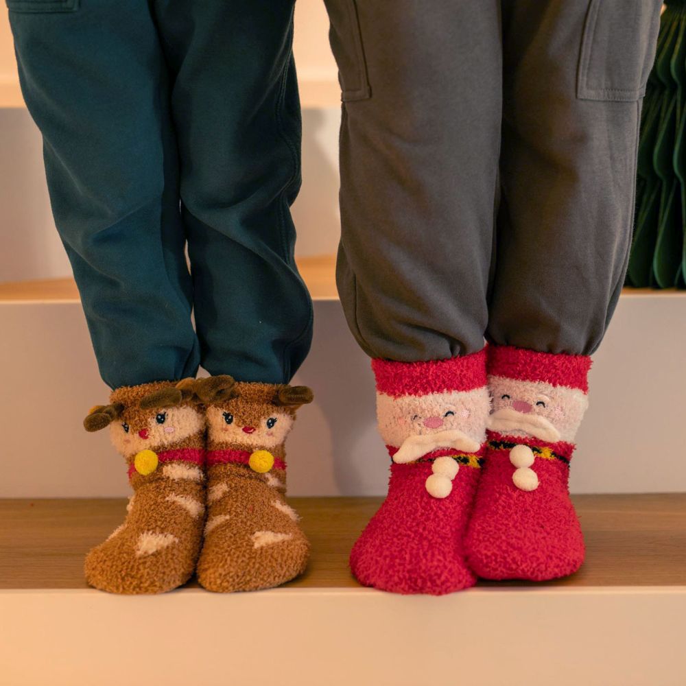 It´s a match, non slip socks, Reindeer (børn) - 8
