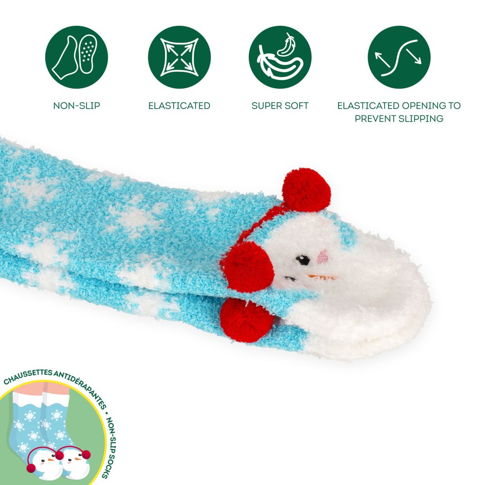 It´s a match, non slip socks, Snowman (børn) - 4