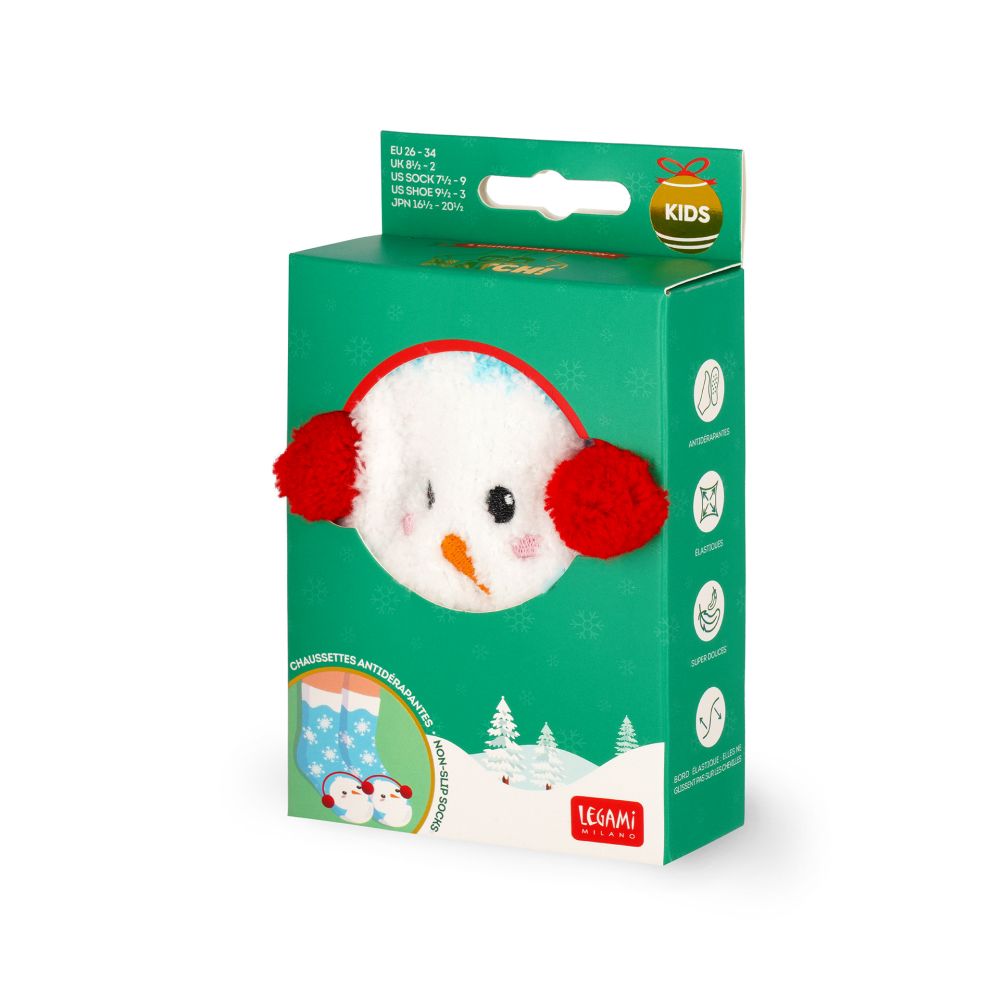 It´s a match, non slip socks, Snowman (børn) - 5