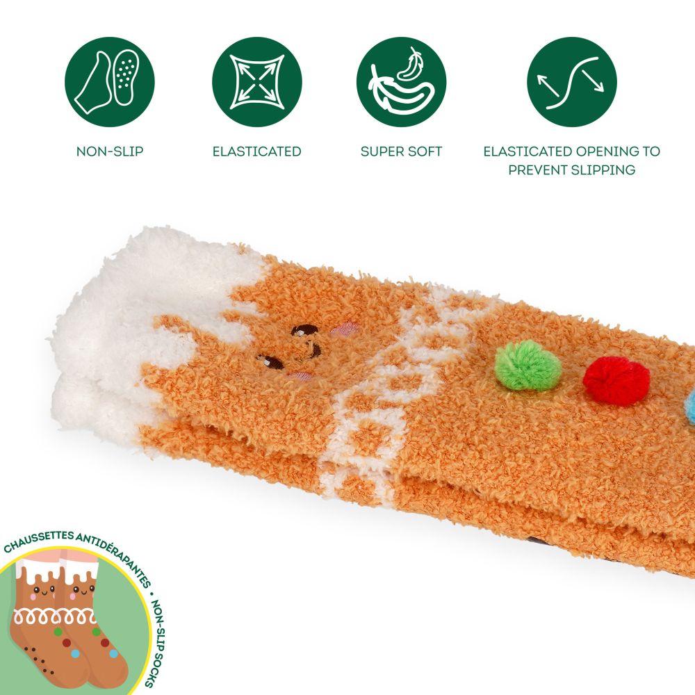 It´s a match, non slip socks, Gingerbread (barn) - 4