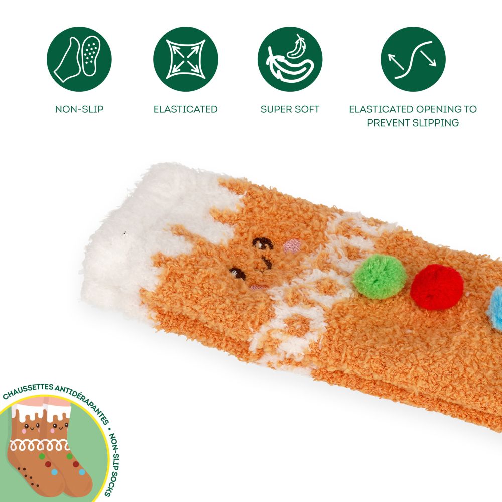 It´s a match, non slip socks, Gingerbread (vuxen) - 3