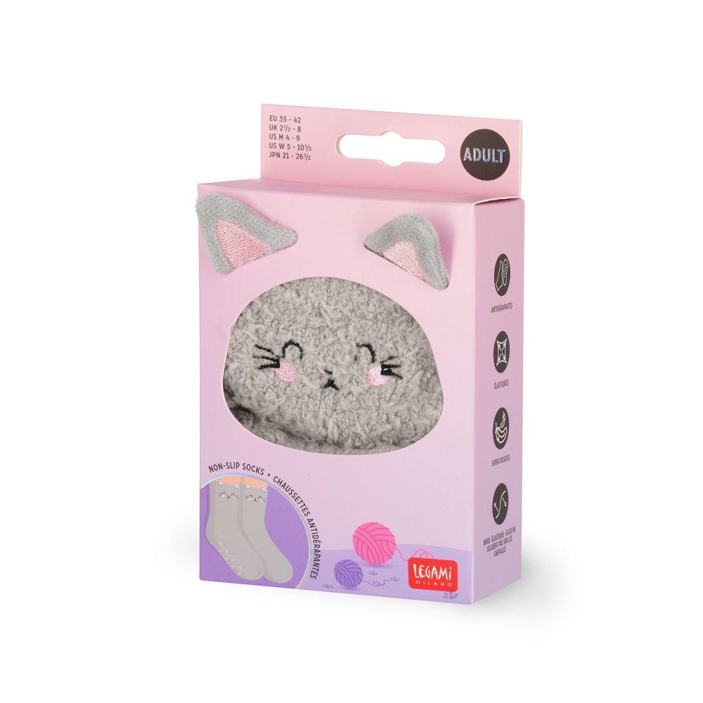 It´s a match, non slip socks, Kitty (voksen) - 4