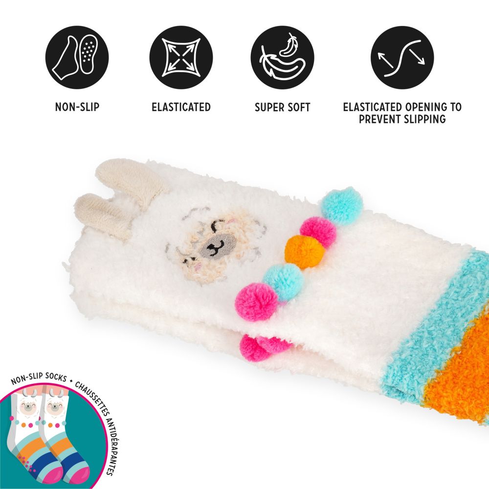 It´s a match, non slip socks, Llama (voksen) - 3