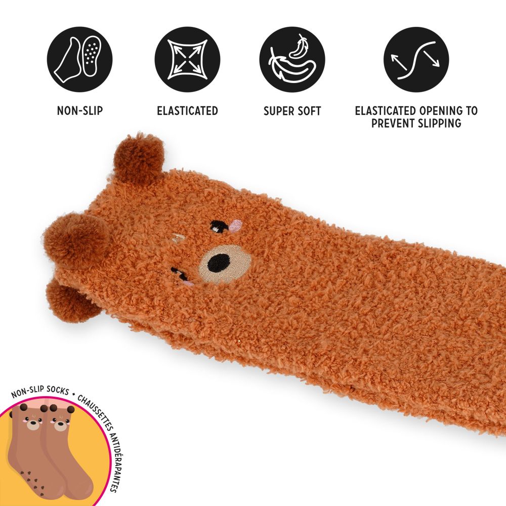 It´s a match, non slip socks, Teddy bear (voksen) - 3
