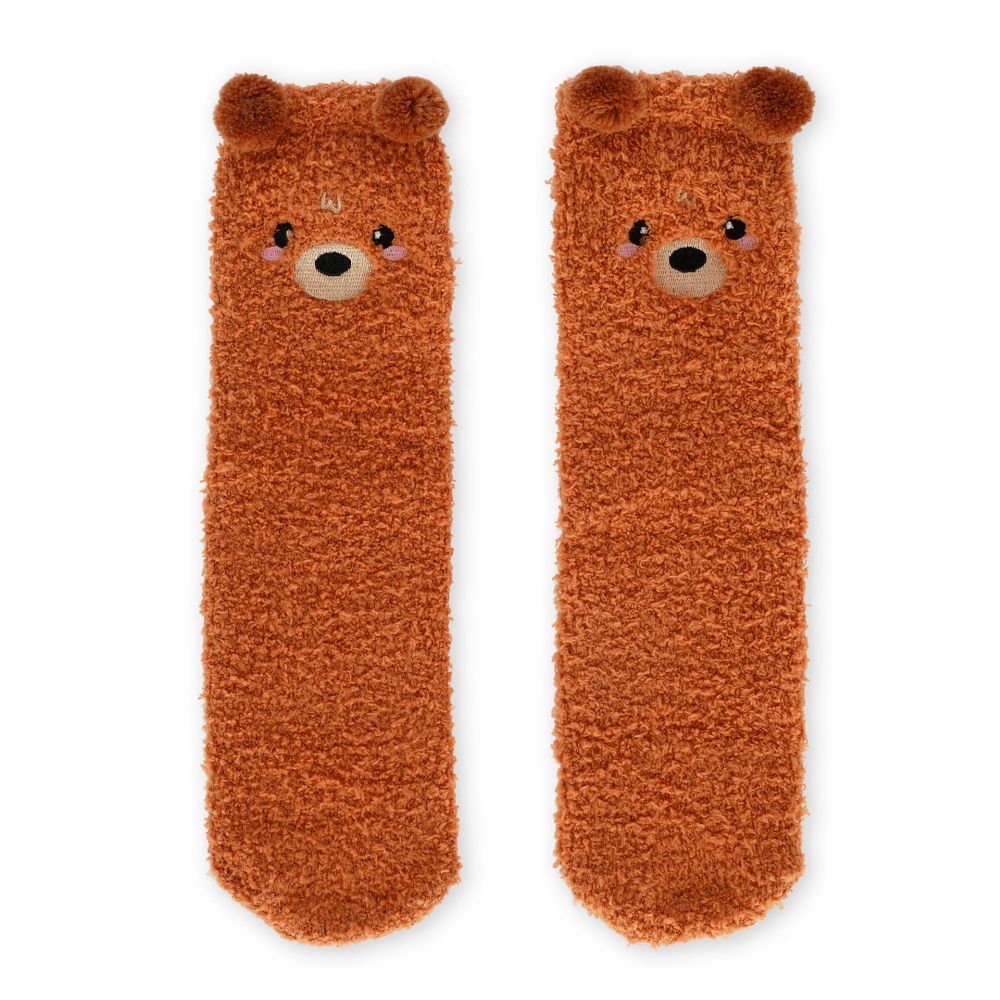 It´s a match, non slip socks, Teddy bear (voksen)