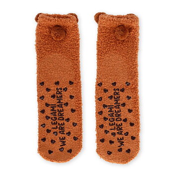 It´s a match, non slip socks, Teddy bear (vuxen)