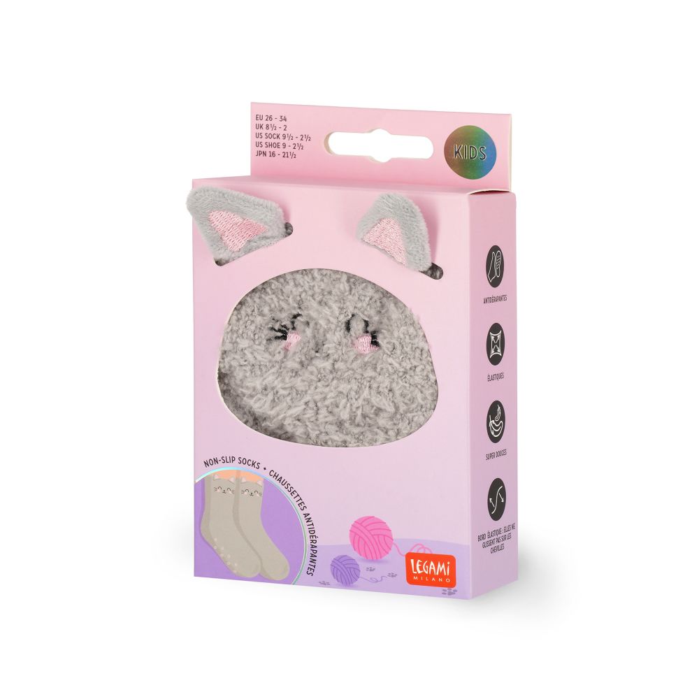 It´s a match, non slip socks, Kitty (børn) - 4