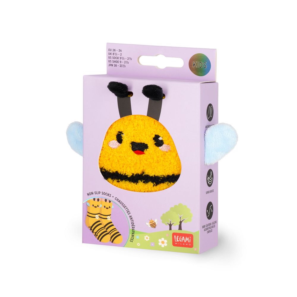It´s a match, non slip socks, Bee (børn) - 4