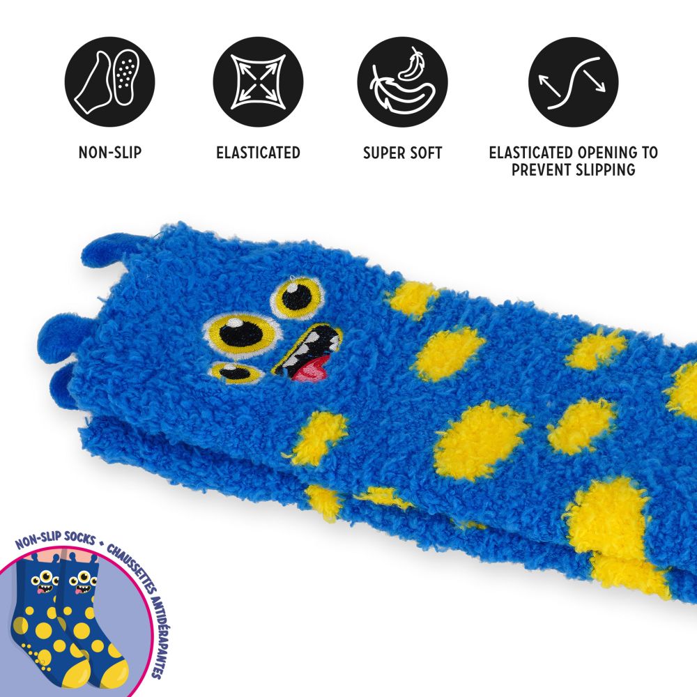 It´s a match, non slip socks, Monster (børn) - 3