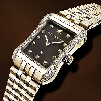 H&B Cronvas Pavé, Gold & Brown
