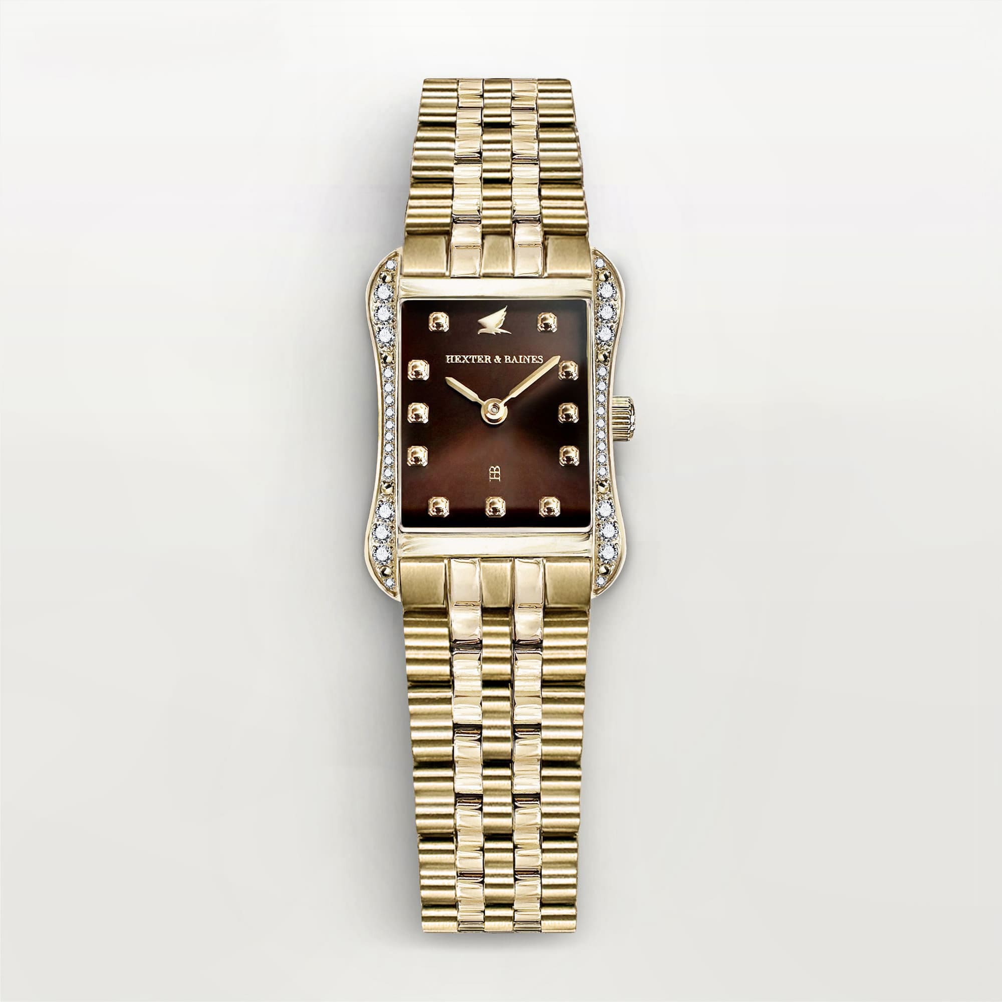 H&B Cronvas Pavé, Gold & Brown