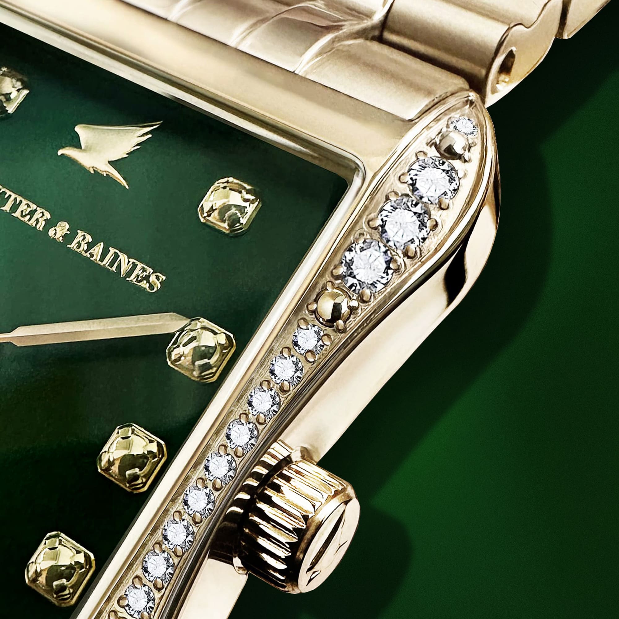 H&B Cronvas Pavé, Gold & Green - 7
