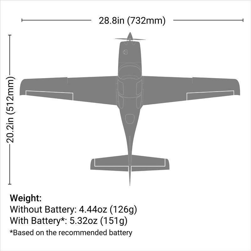 E-flite UMX Cirrus SR22T BNF Basic with AS3X and SAFE Select - 20