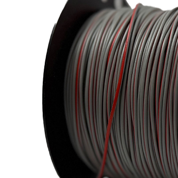Tvåfärgad kabel 0.75mm Grå / Röd