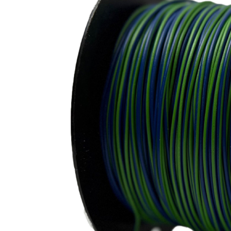 Two color cable 0.75mm Blue / Green