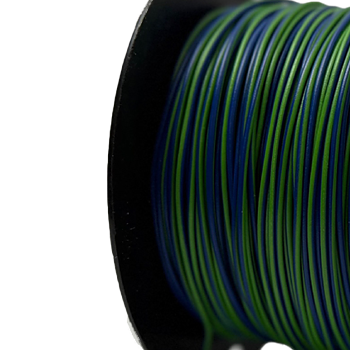 Tvåfärgad kabel 0.75mm Blå / Grön