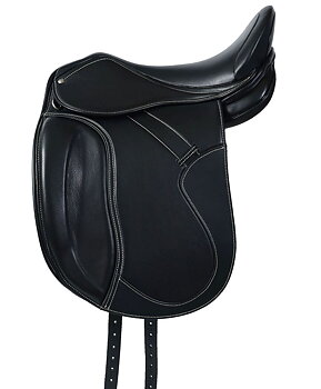 Dressyrsadel i läder med Polyflexbom. Flexzone- Saddles "München" - 5 Utbytbara koppjärn 