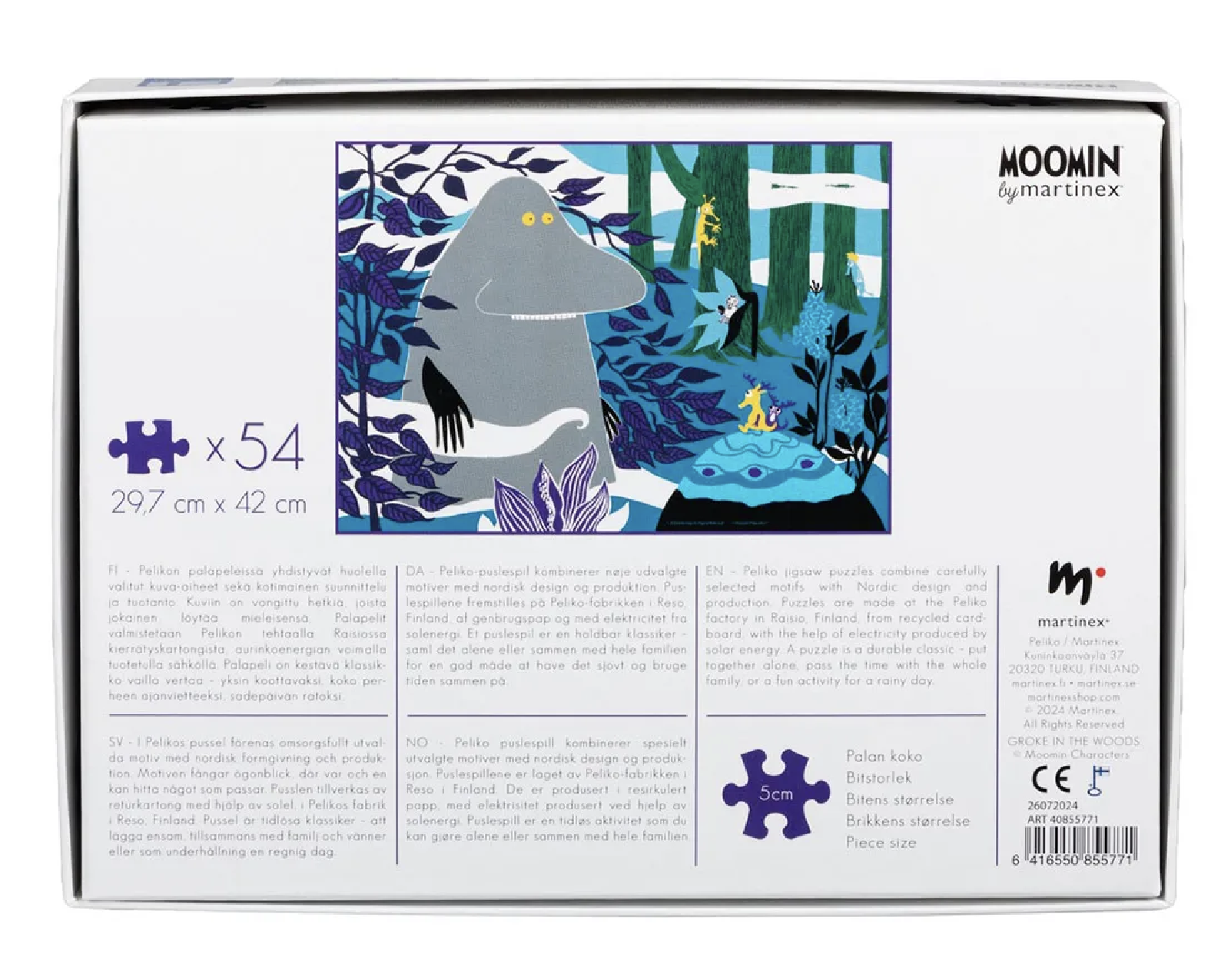 Moomin Puzzle 54 Pieces - Groke in the forest - 2