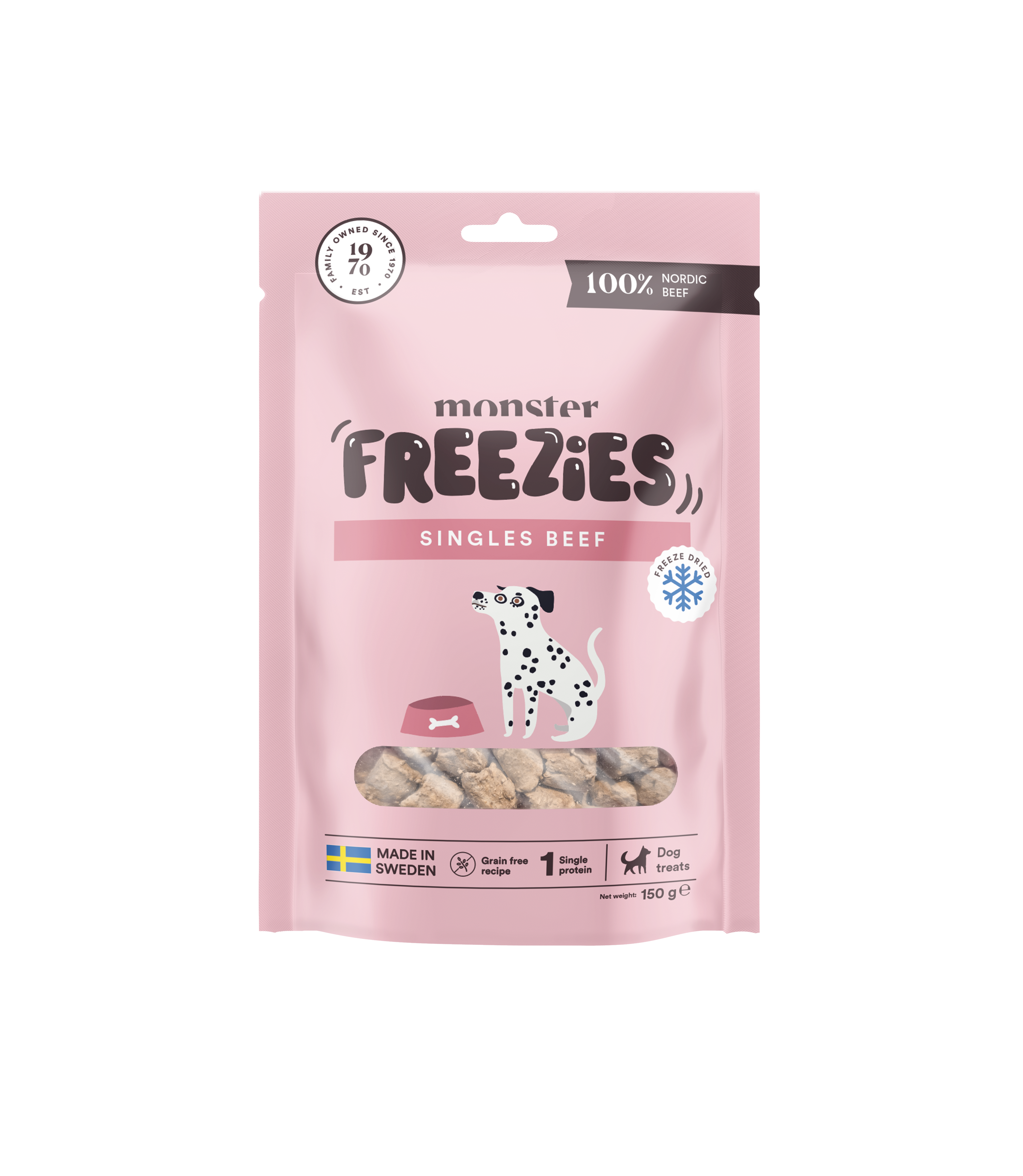 Monster Dog Freeze Dried Treats Singles Beef 150g