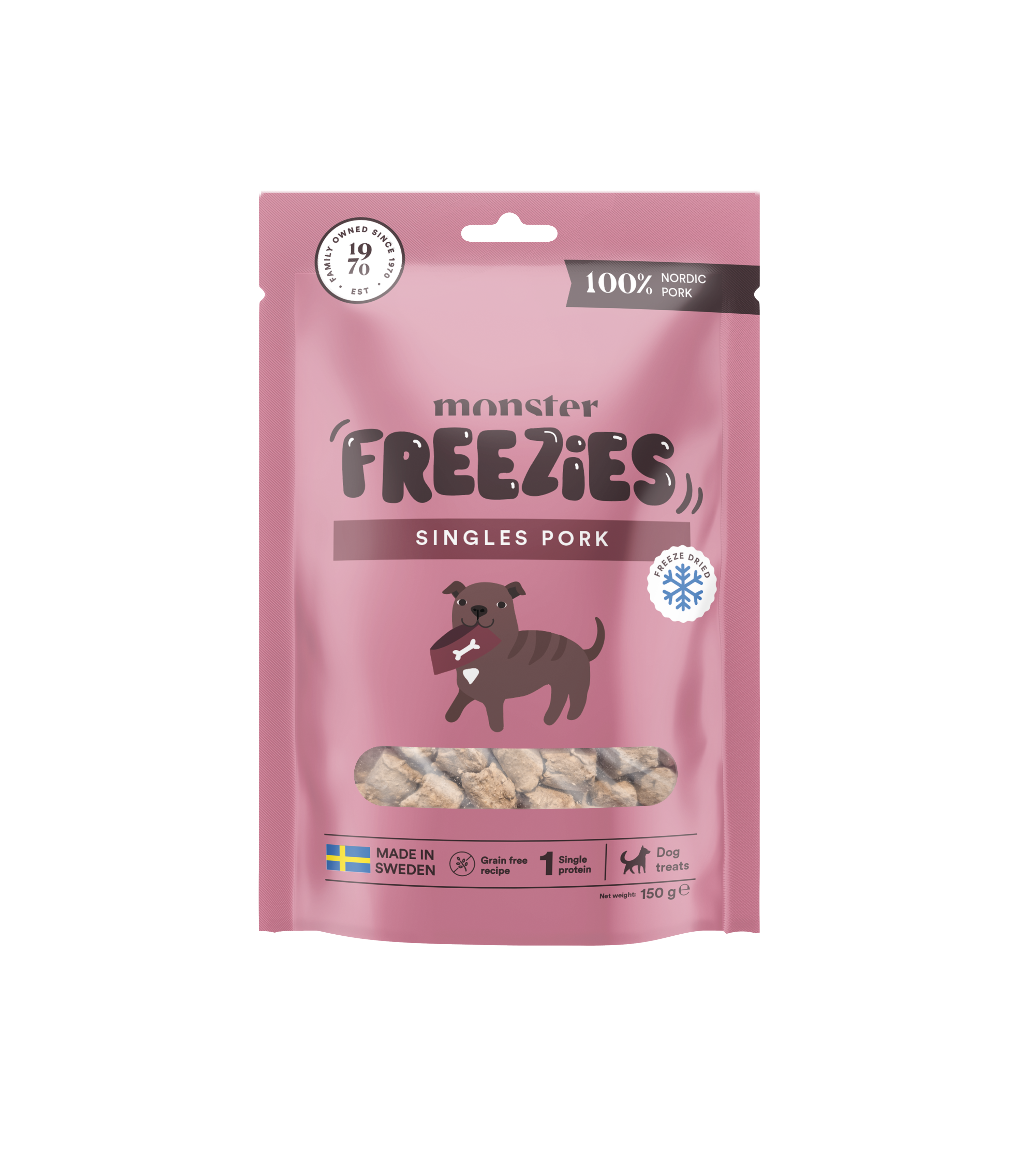 Monster Dog Freeze Dried Treats Singles Pork 150g