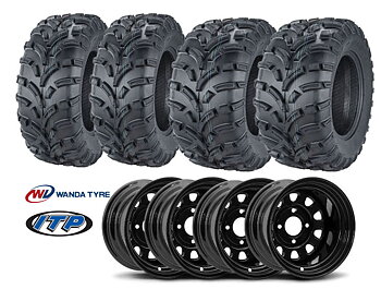 Hjulsats 12" Stålfälg med Wanda P373 25" däck