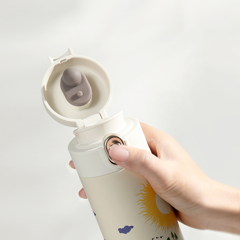 Mumin Termosflaska 420 ml - Vit/Grön - 4