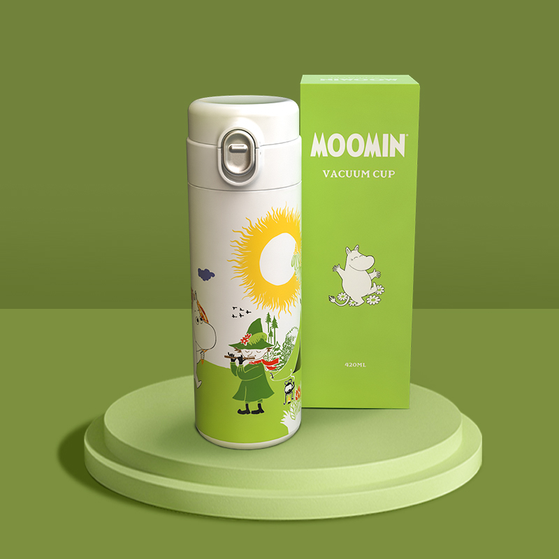 Mumin Termosflaska 420 ml - Vit/Grön - 2
