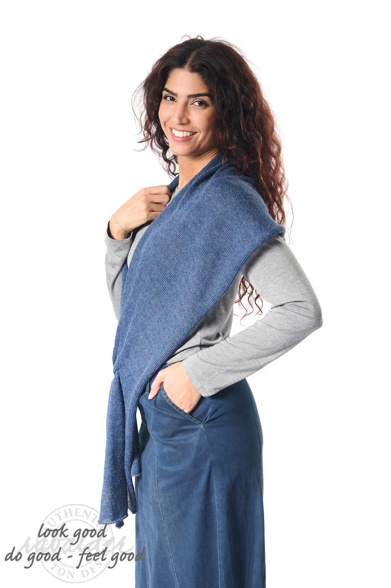 Elvira alpaca poncho  clam