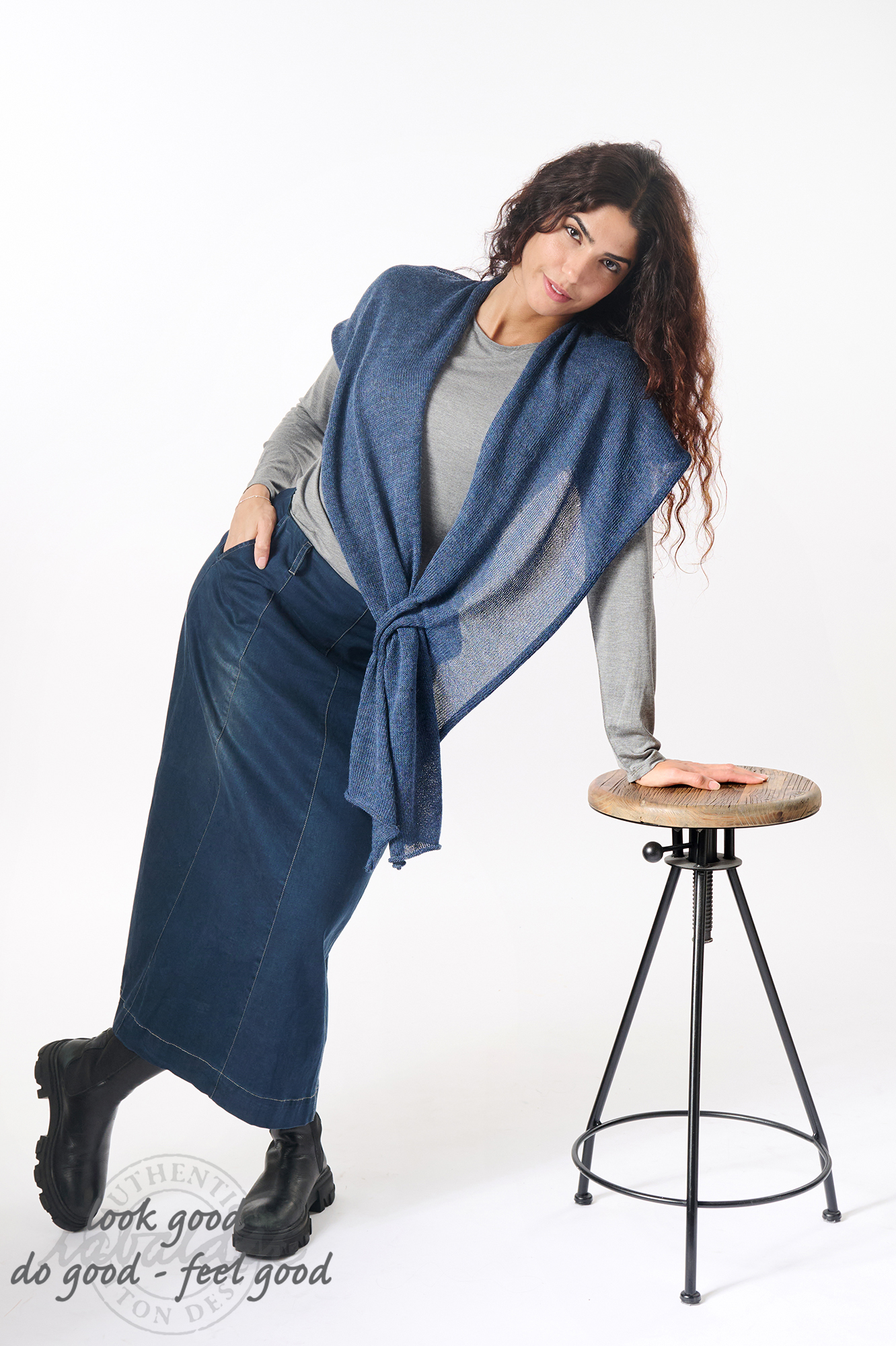 Elvira alpaca poncho  clam - 3