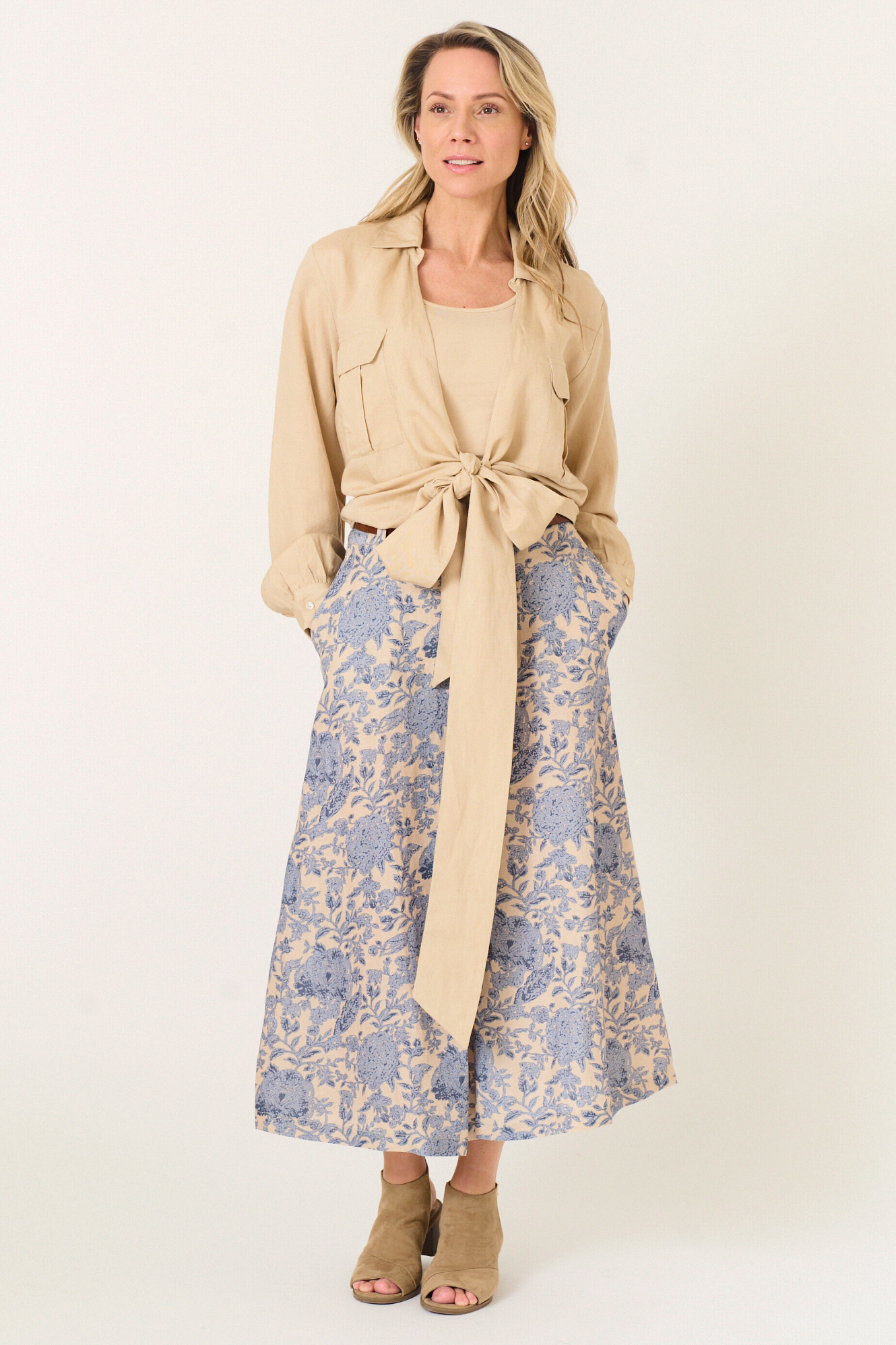 Deidre blus  sand - 2