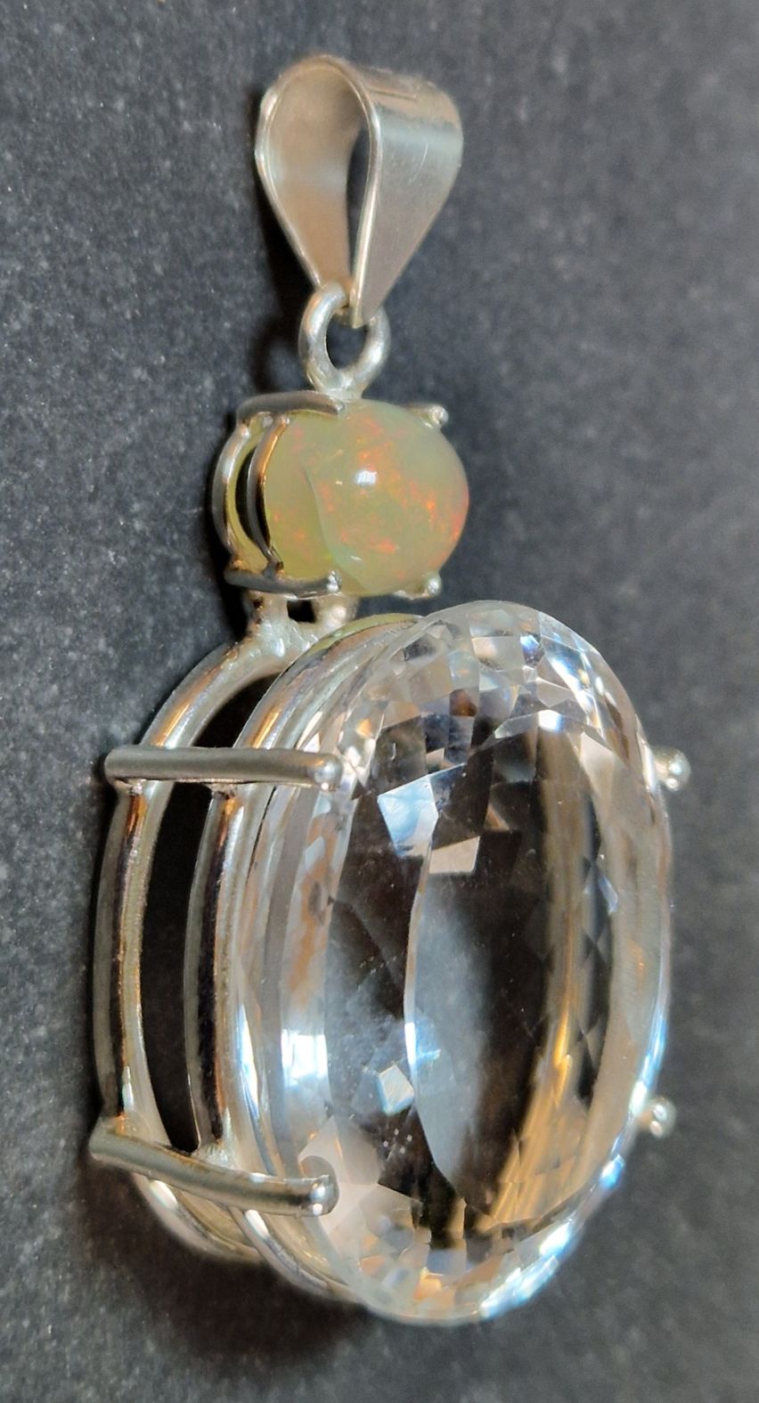 Bergkristall Cabochon Hänge i Äkta Silver - 3