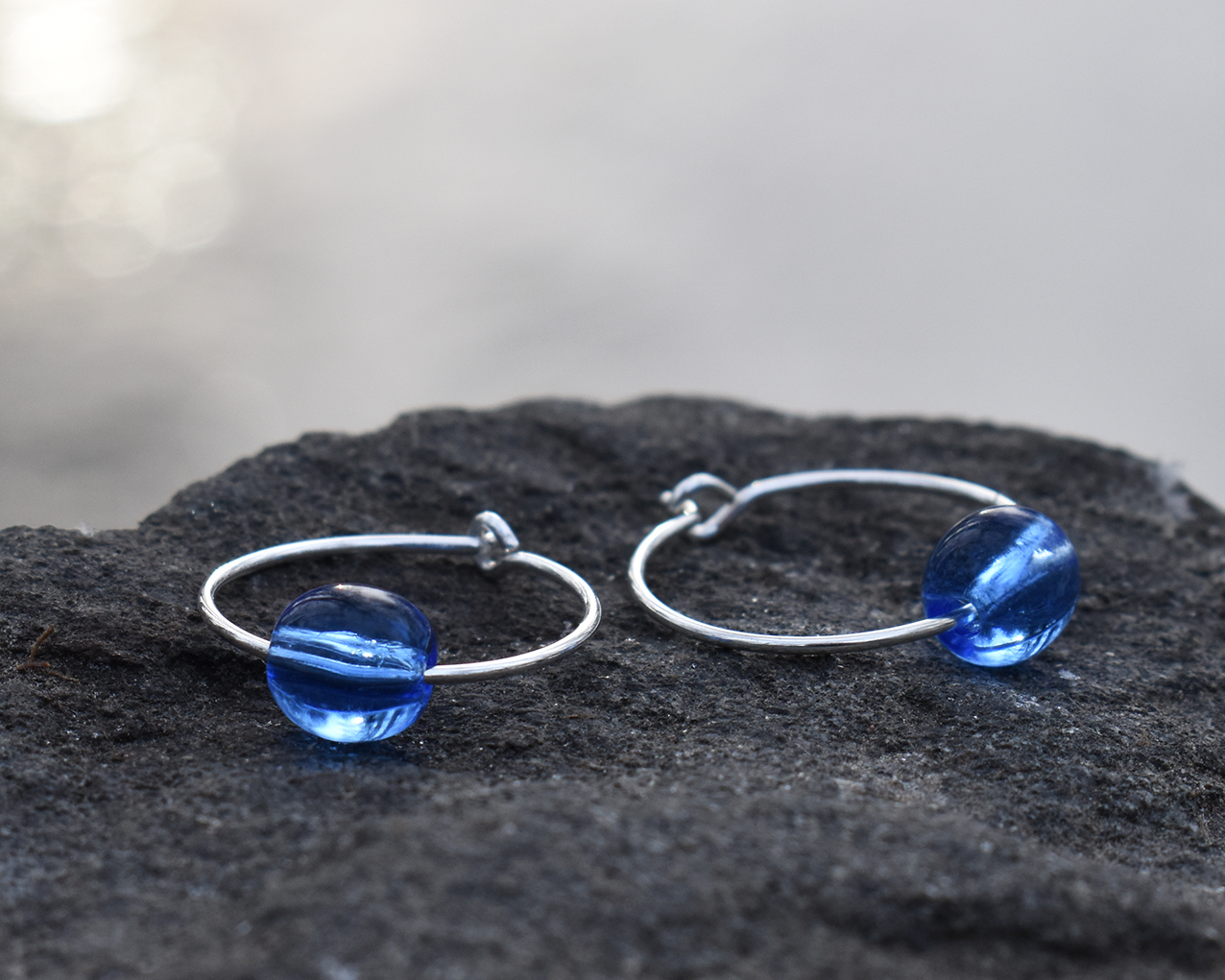 ELVES MIDNIGHT - light blue earrings  - 4