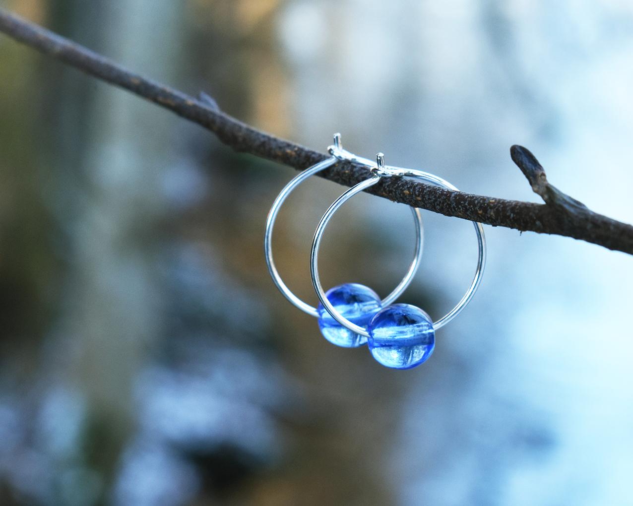 ELVES MIDNIGHT - light blue earrings  - 3