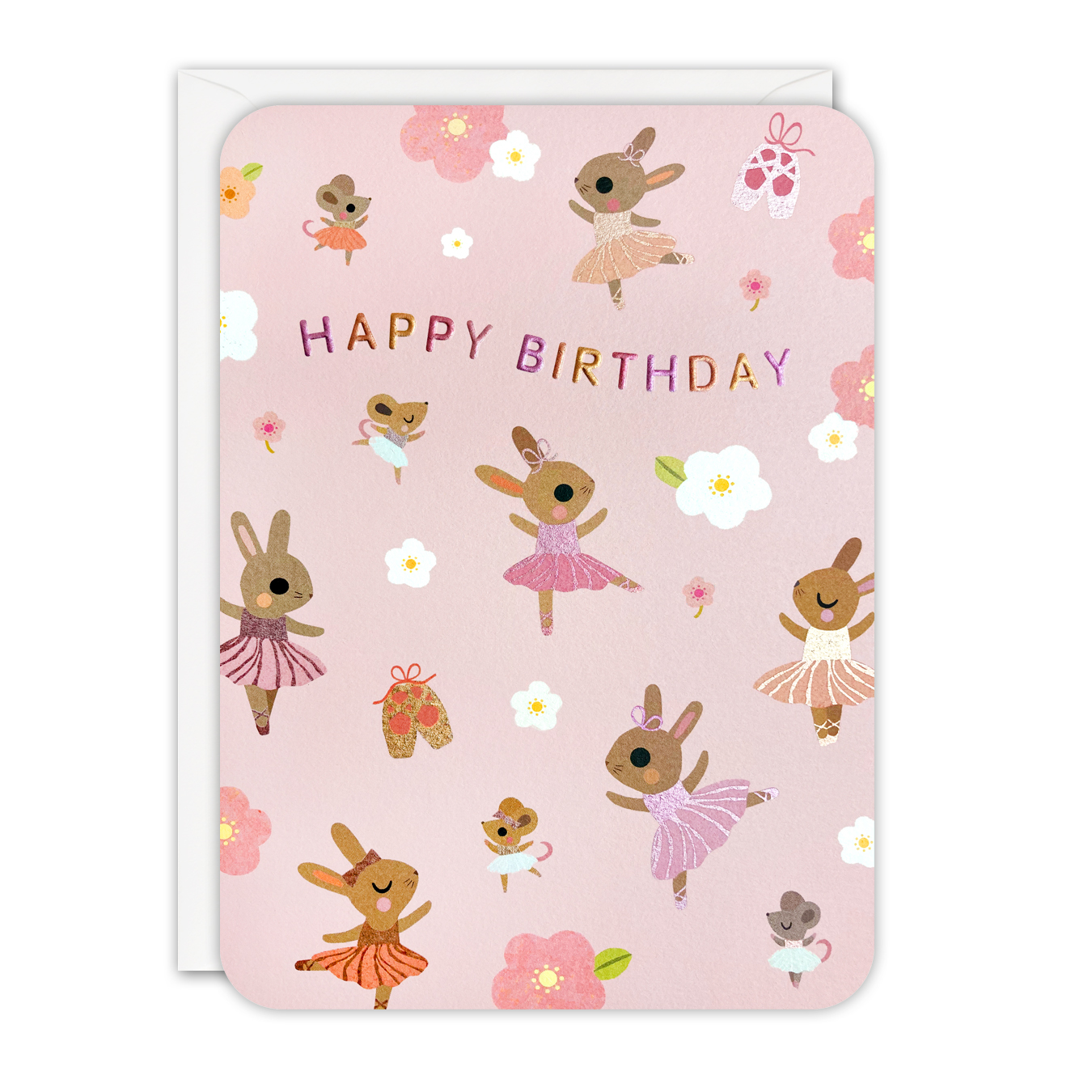 Birthday Ballet Bunnies Sprouts Greeting Card