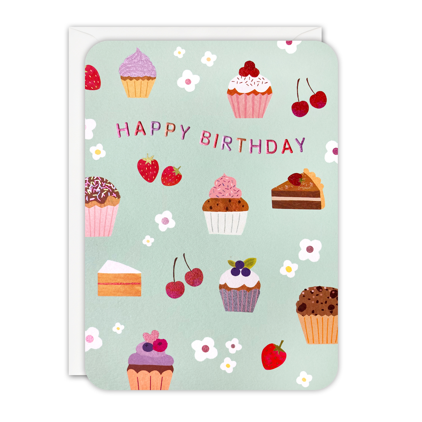 Birthday Cupcakes Sprouts Greeting Card