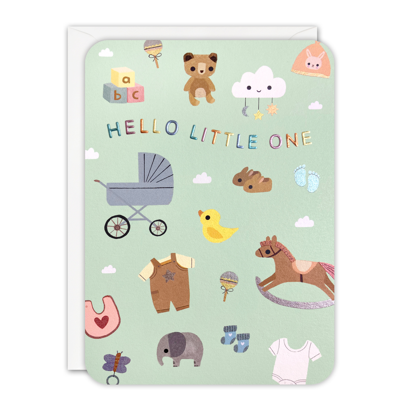 New Baby Sprouts Greeting Card