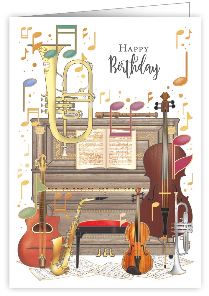 Musical Instruments, Piano, Greeting Card