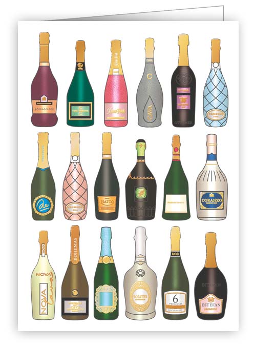 champagne, Mini Card