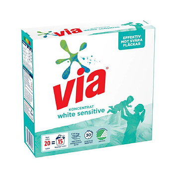 Via tvättmedel white sensitive 750g